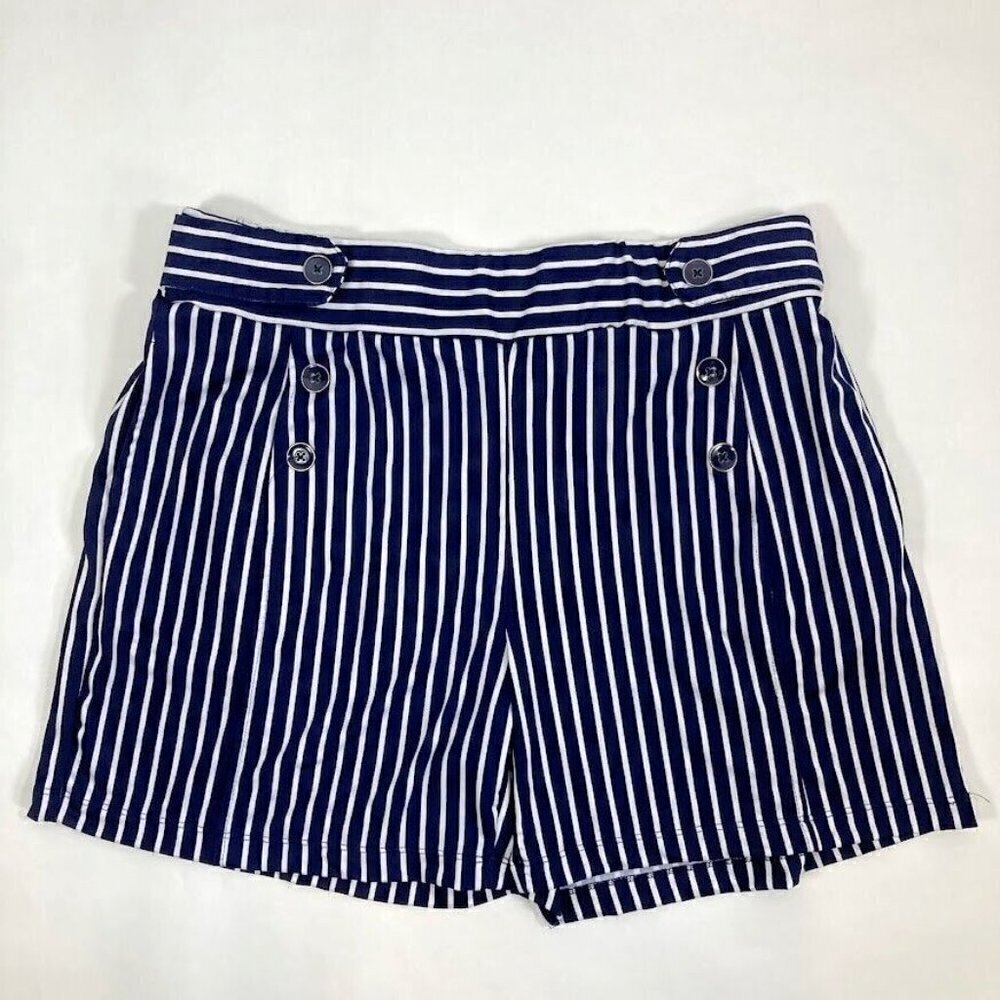 Robert Louis Striped Shorts Stretch Nautical Sailing Summer Beach Lake Coastal L